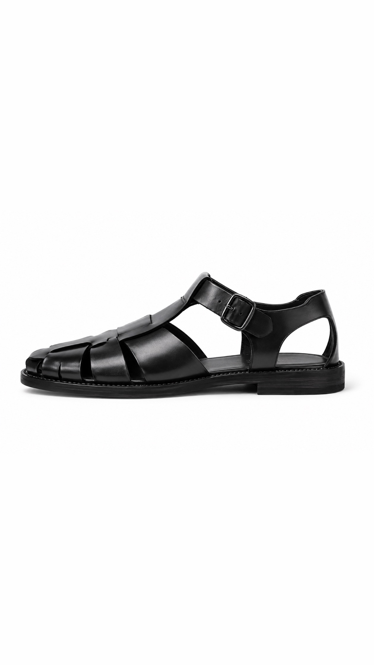 FL Custom Fisherman Sandal — Black Side View
