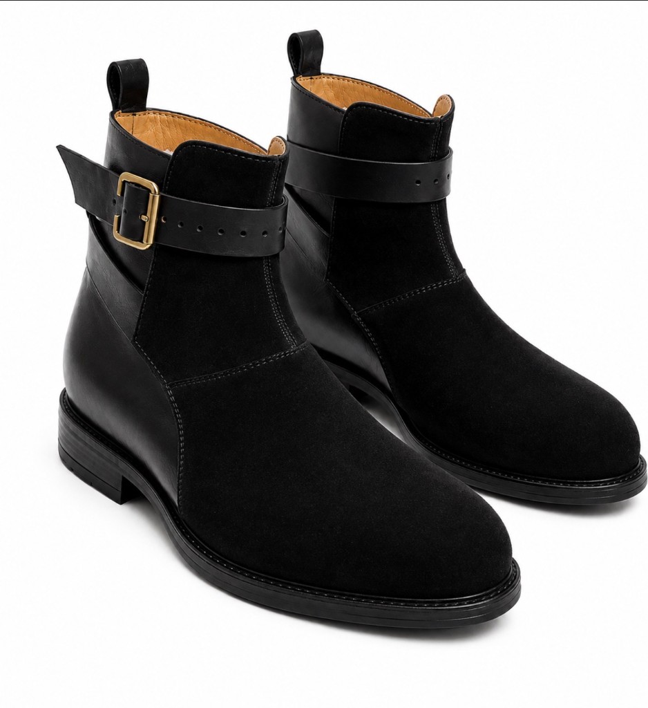 FL Black Suede Buckle Boot — Limited Edition