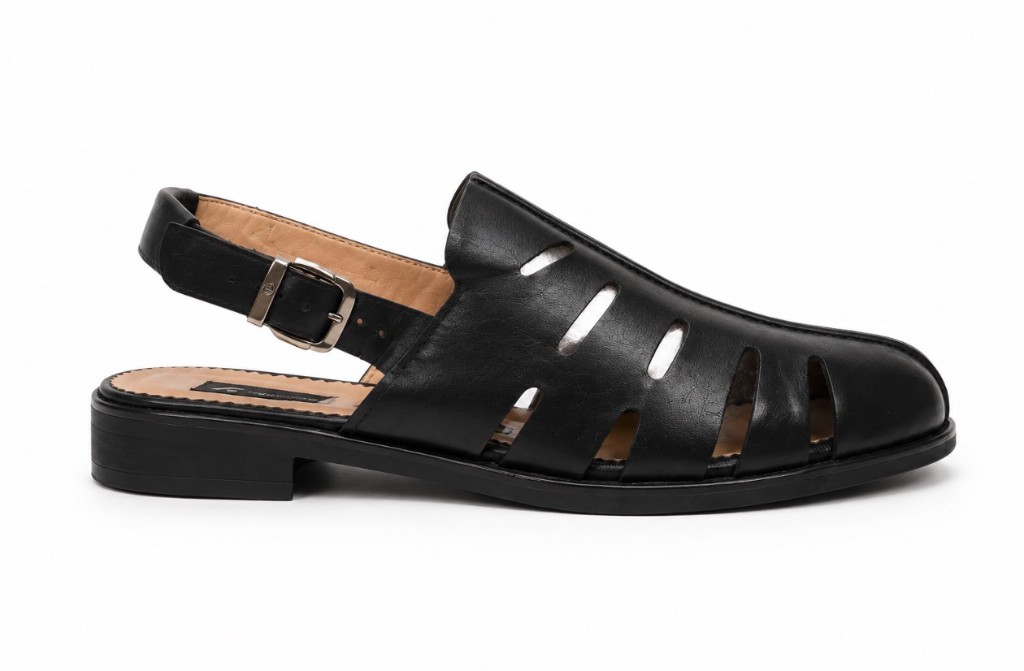 FL Fisherman Sandal — Black Side View