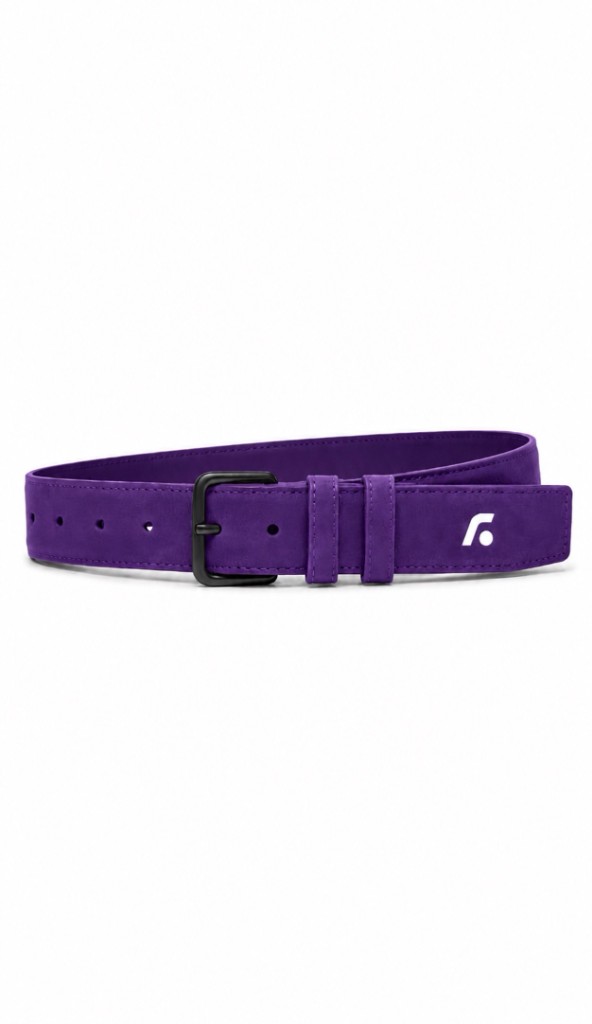 FL Leather Belt — Royal Purple