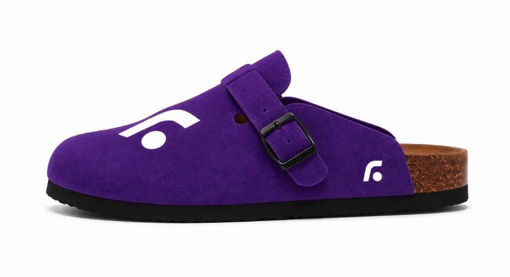 FL Logo Clog Purple — Side Profile