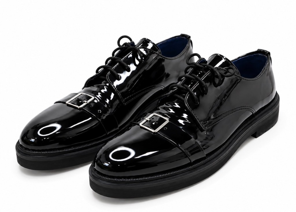 FL Patent Buckle Oxford — Midnight Black