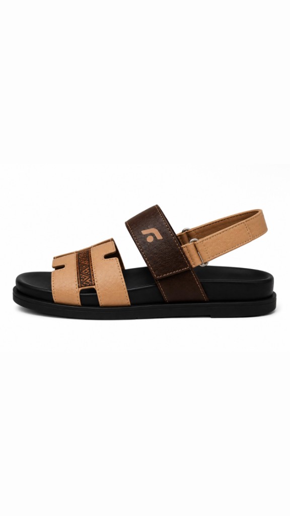 FL Pattern Strap Sandal — Side View