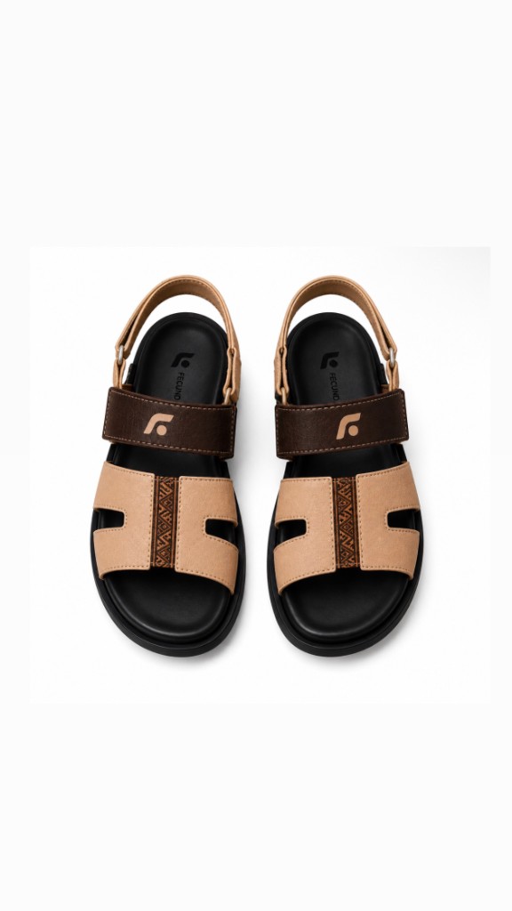 FL Pattern Strap Sandal — Top View