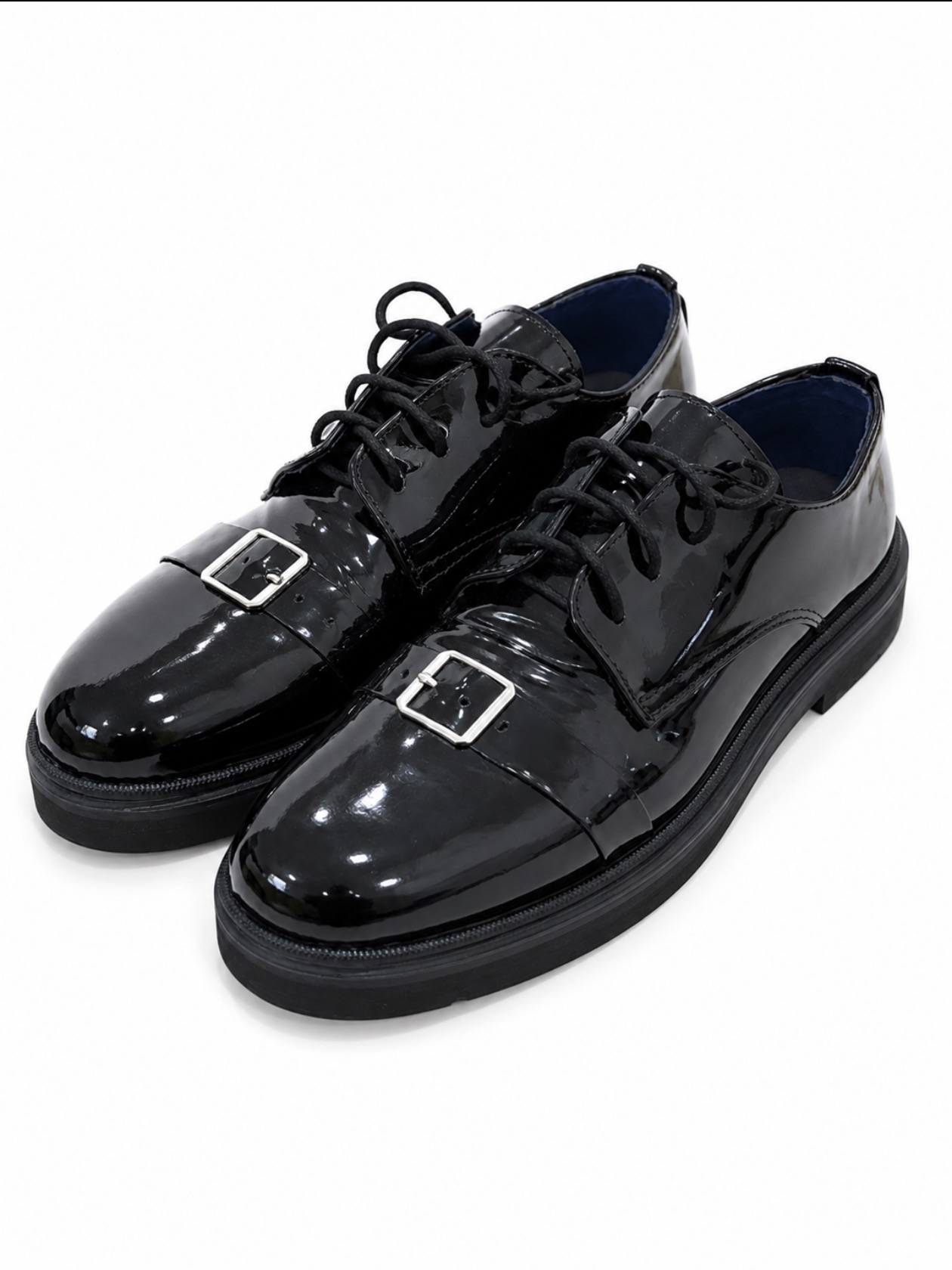 FL Patent Monk Oxford — Black