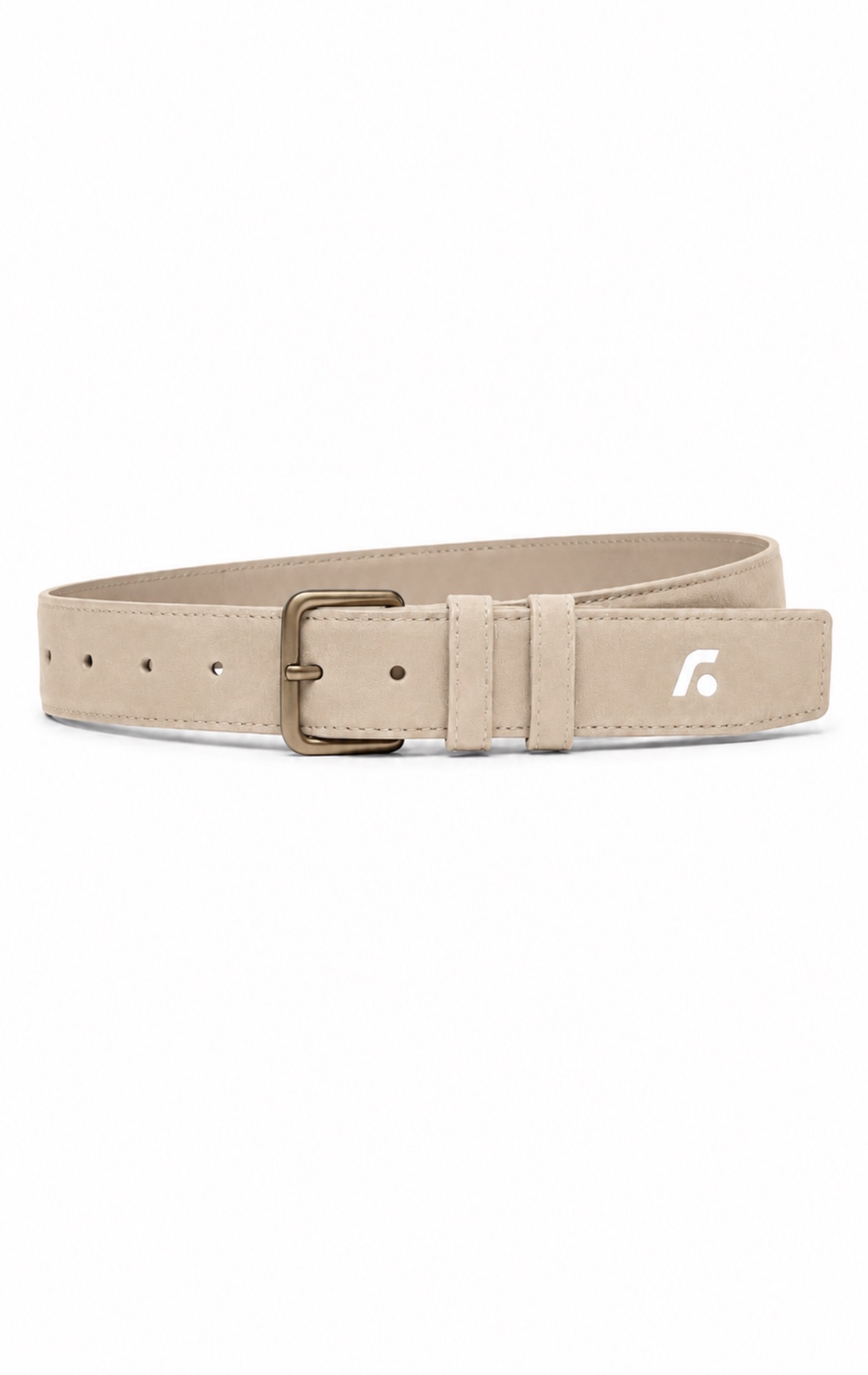 FL Leather Belt — Sand Cream